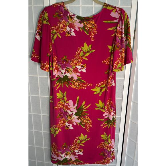 Alexandra + Oak Women’s Multicolor Floral 3/4 Sleeve Stretch‎ Shift Dress Size M - Picture 1 of 7